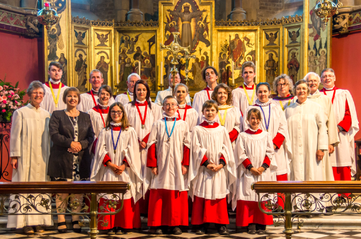 The choir, Director of Music, verger and  worship leaders, July 2014 image