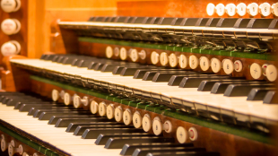 The Organ Console at Holy Trinity, Folkestone